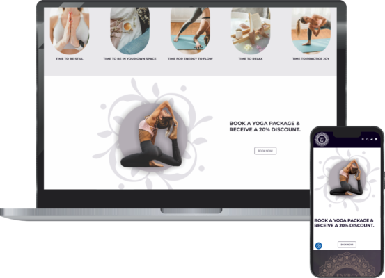 A yoga theme designed for wellness professionals.